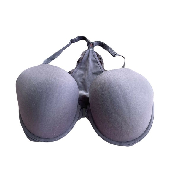 Victorias Secret Body by Victoria lined Perfect Shape bra‎ 34DDD Gray Lace Back - Picture 1 of 5